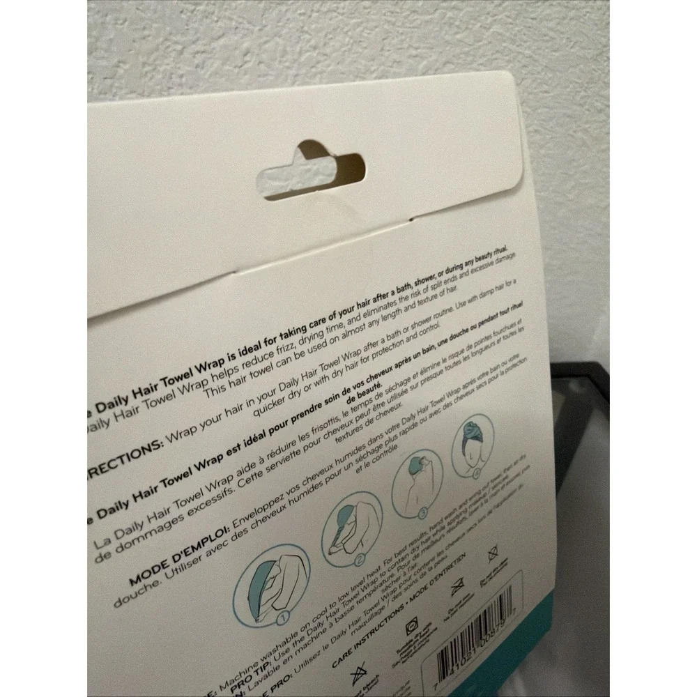 Daily Concepts Vegan‎ Hair Wrap Towel Quick Drying, One Size, Aqua Color